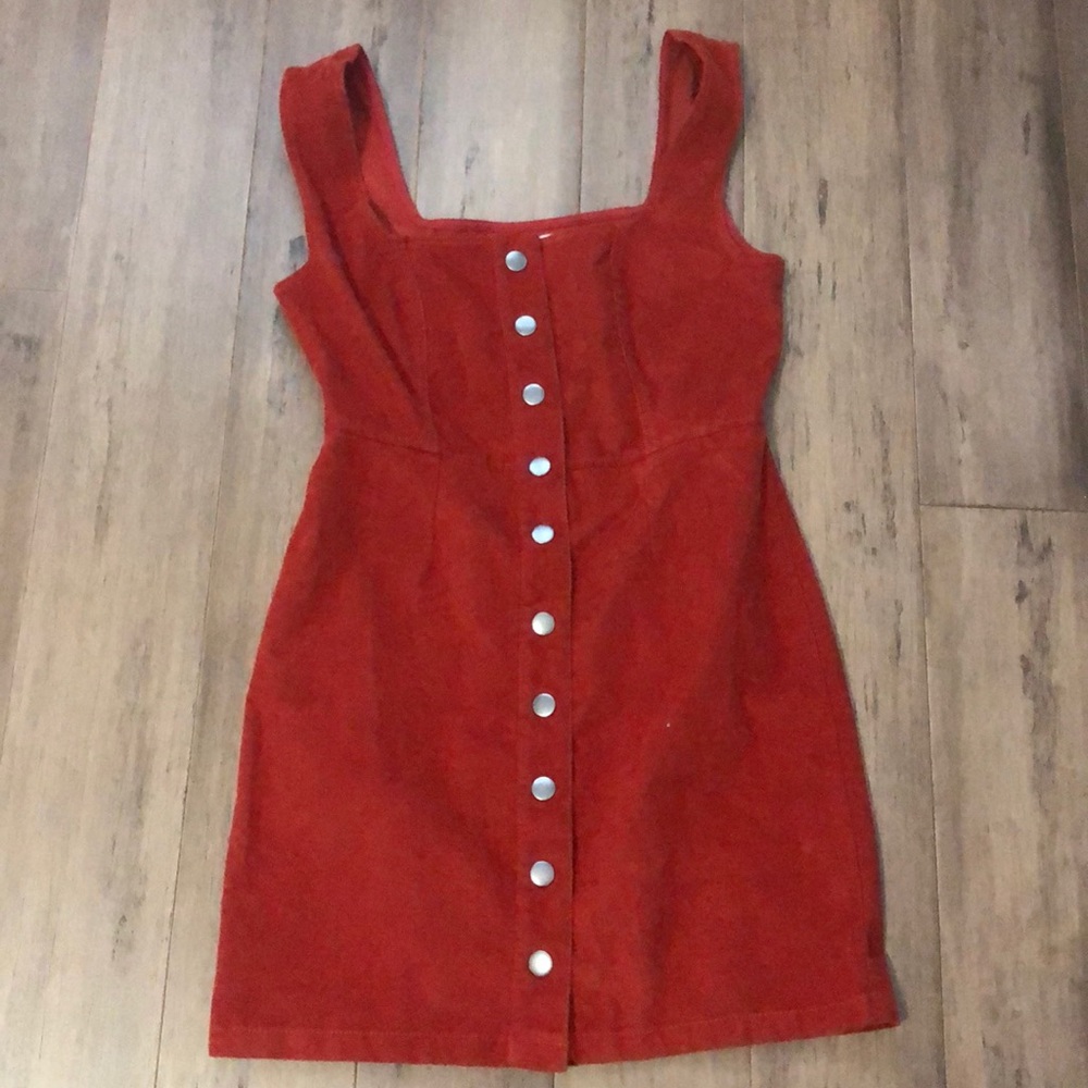 Corduroy Button Up Dress